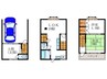 太秦中筋一戸建て貸家 2LDKの間取り