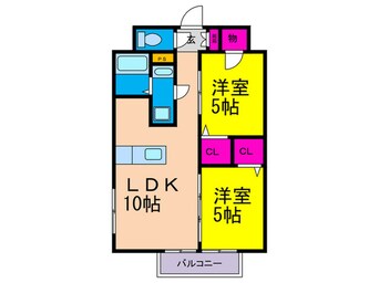 間取図 ＡＭ夕陽丘セカンド