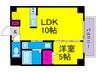 ＡＭ夕陽丘セカンド 1LDKの間取り