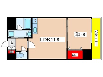 間取図 エリーフラッツ梅ノ宮