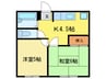 野々宮幸ハイツ 2Kの間取り