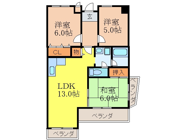 間取り図 ﾛｲﾔﾙｺｰﾄⅠ