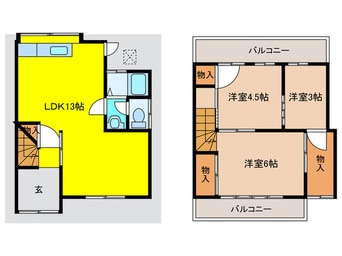 間取図 仮)南中振貸家