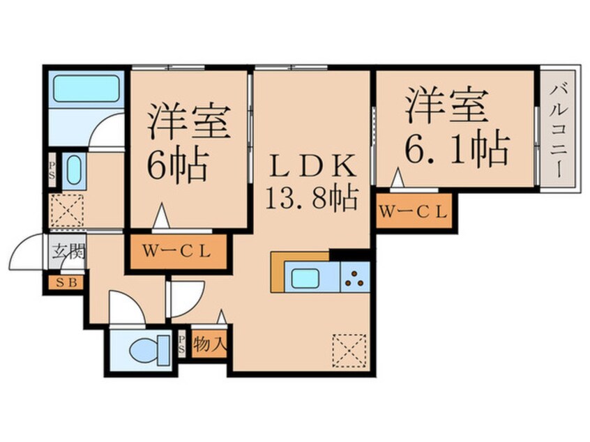 間取図 ハイダウェイ両替町