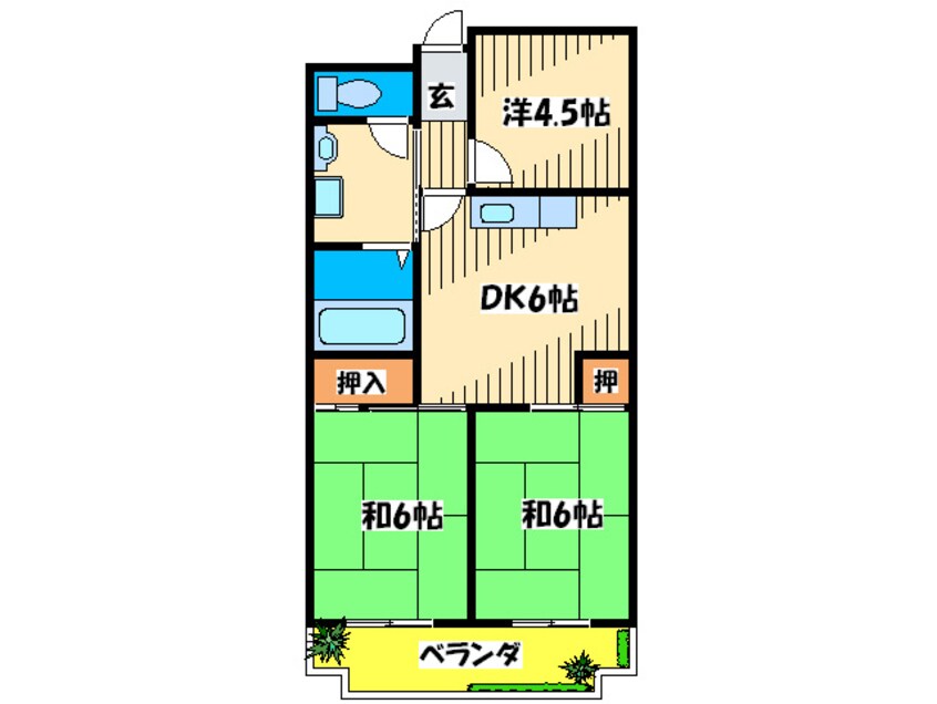 間取図 ヴィラスリ－スタ－鶴浜