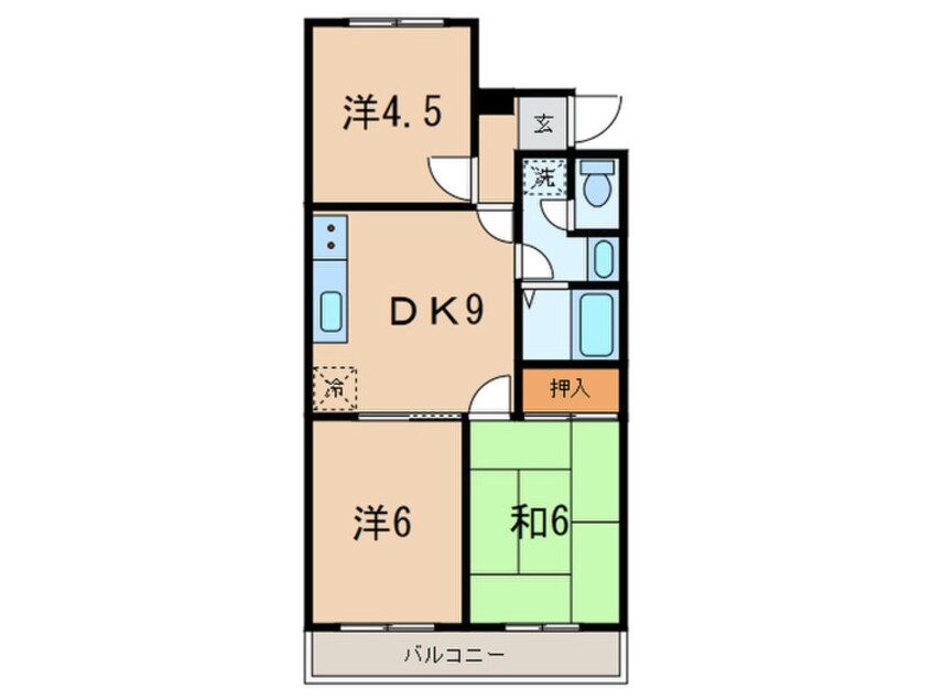 間取図 グレースコート甲東園