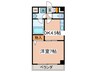 ウォンテ 1DKの間取り
