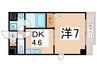 ウォンテ 1DKの間取り