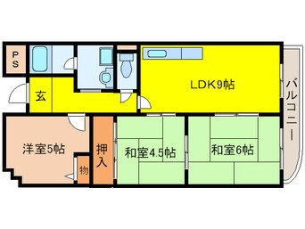間取図 リープハーベン八尾木