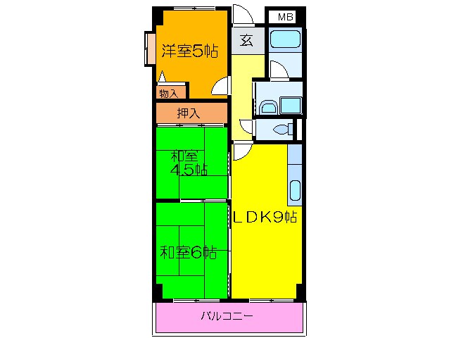 間取り図 リープハーベン八尾木