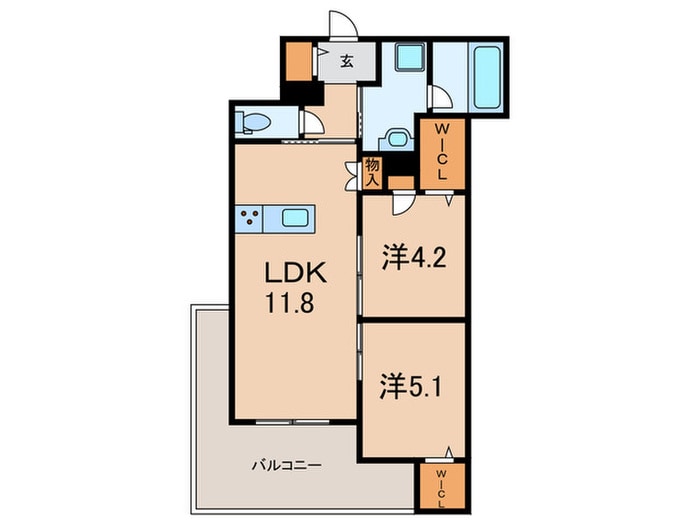 間取り図 仮）西宮市高木東町ﾍｰﾍﾞﾙﾒｿﾞﾝ