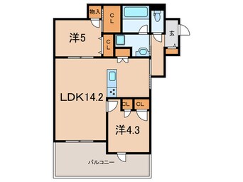 間取図 仮）西宮市高木東町ﾍｰﾍﾞﾙﾒｿﾞﾝ