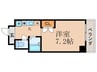 キャトルセゾン 1Kの間取り
