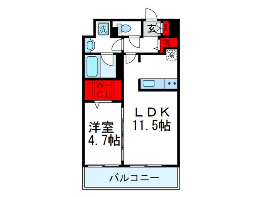 間取図 アグレア－ブル