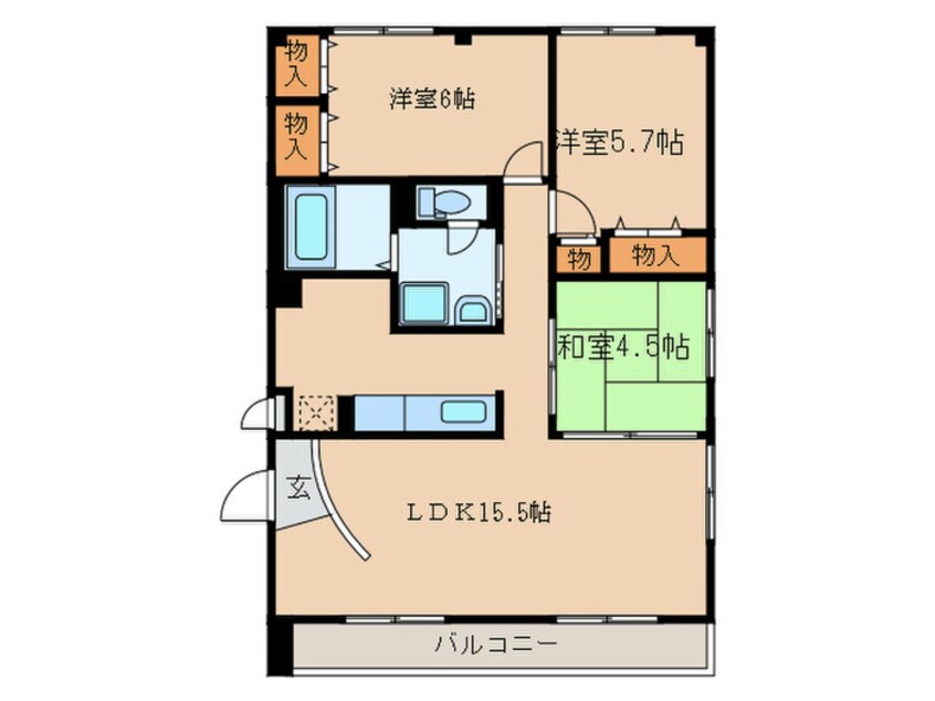 間取図 パ－クハイム弐番館Ａ棟