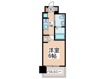 間取図 エグゼ弁天町(510)