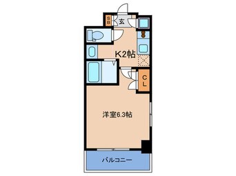 間取図 ジュネーゼグラン東梅田(801)