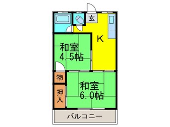 間取図 島中コ－ポ