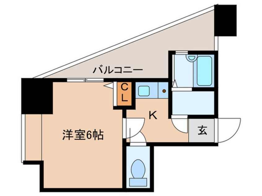 間取図 ﾜｺｰﾚﾊｰﾊﾞｰCITY元町(703)
