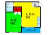 大久保大喜マンション 1LDKの間取り