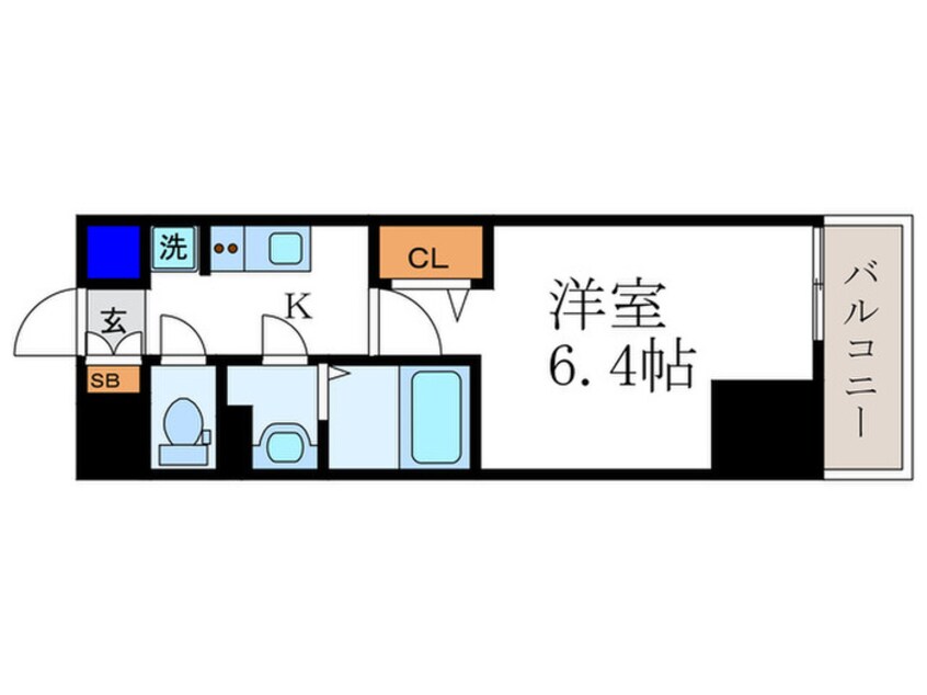 間取図 ﾌｧｽﾃｰﾄ京都堀川ｽｸｴｱ（301）