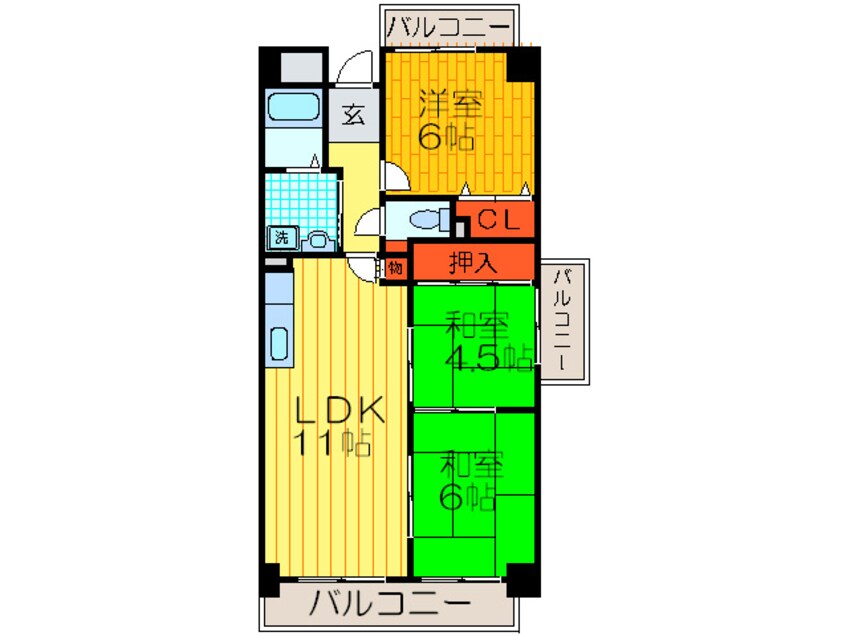 間取図 カーサフロレスタ