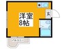 ベルフラワ－ 1Rの間取り
