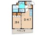 ブランシエスタ西宮 1DKの間取り