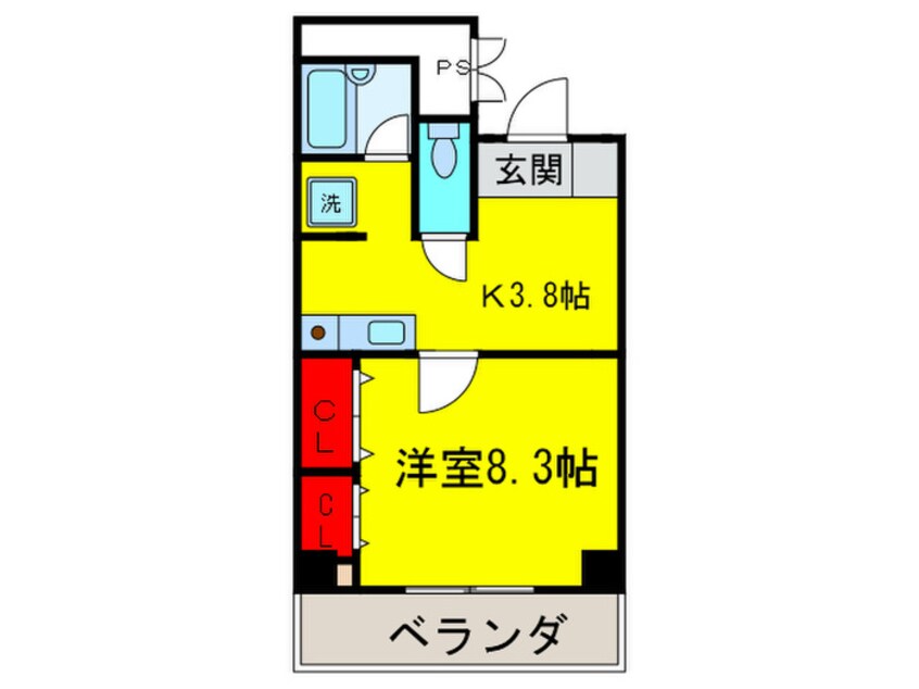 間取図 AXIS　WEST　ONE