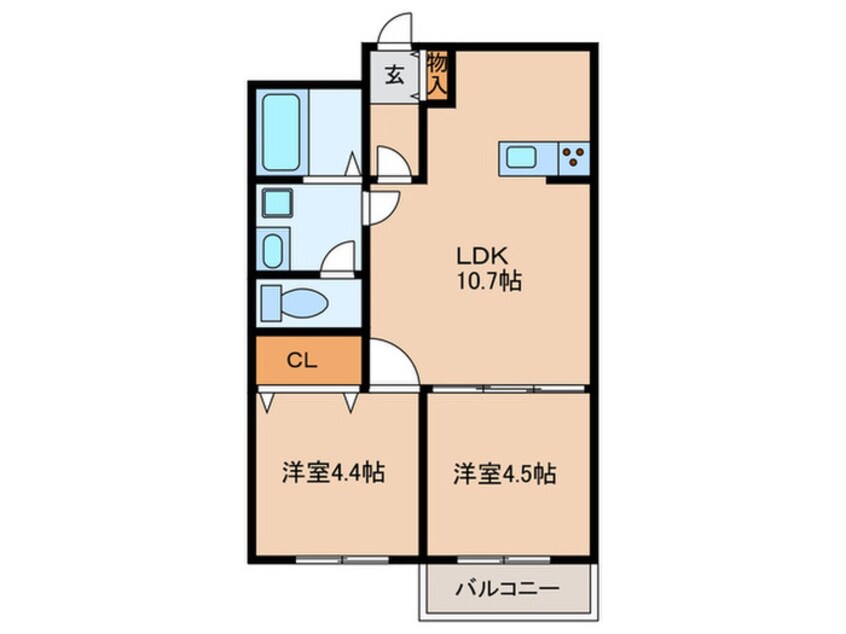 間取図 ウィンドヒル住道