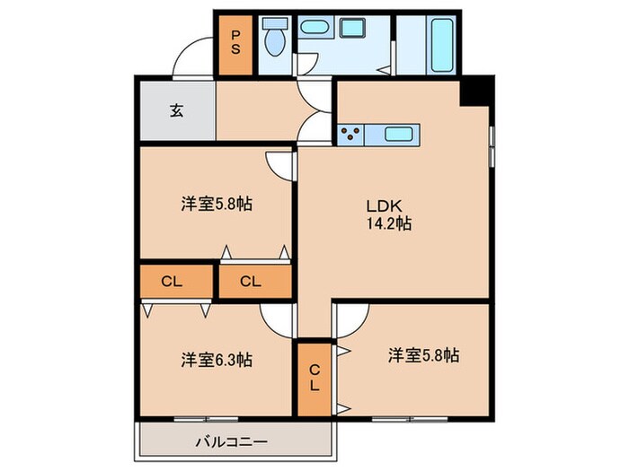 間取り図 ウィンドヒル住道