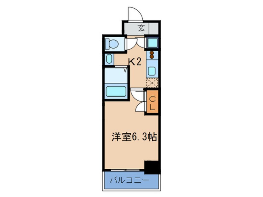 間取図 ジュネーゼグラン東梅田(1004)