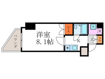 間取図 ｱｸｼﾙｺｰﾄ京都二条ｳｴｽﾄ（1001）