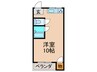 シャンテ－天ノ川 1Rの間取り