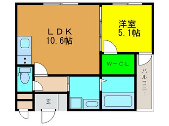 間取図 ﾌｼﾞﾊﾟﾚｽ平野Ⅱ番館