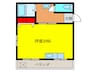 トモエハイツ２号館 1Rの間取り