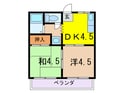 岡本ハイツの間取図