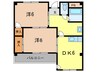 岡崎第1マンション 2DKの間取り