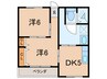 岡崎第1マンション 2DKの間取り