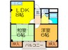 池上マンション 2LDKの間取り
