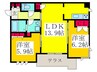 シャーメゾン和 2LDKの間取り