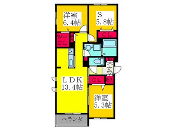 間取図 シャーメゾン和