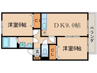 間取図 ウェストビレッジ桃山Ｂ棟