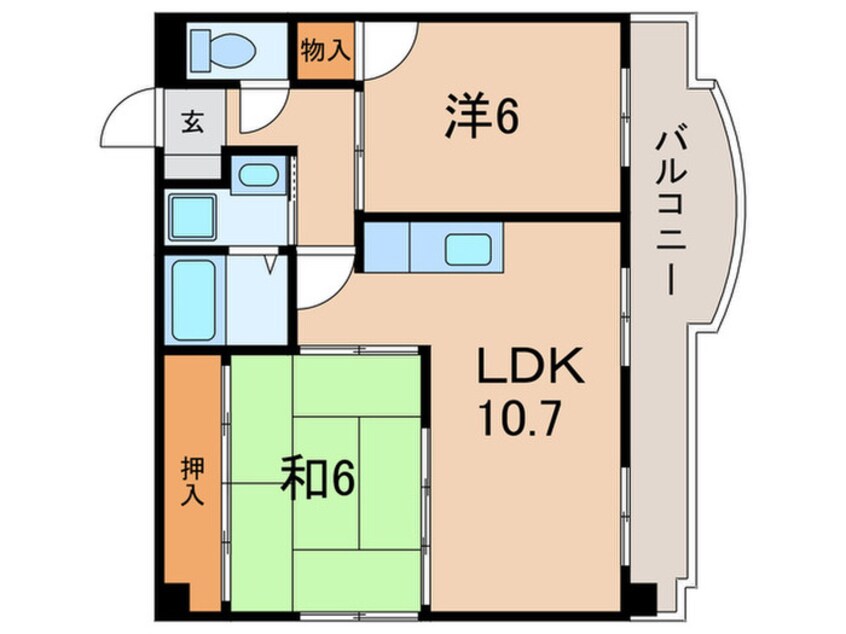 間取図 ロイヤルコーポ加古川