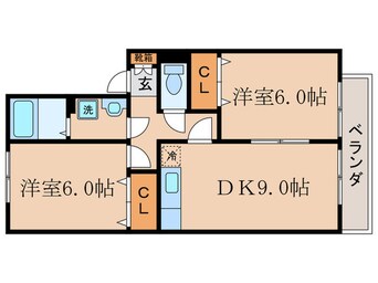 間取図 ウェストビレッジ桃山Ａ棟