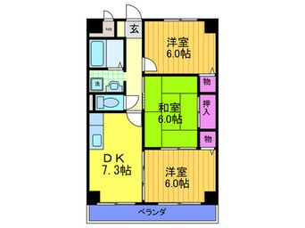 間取図 メディオグリシーナＦ