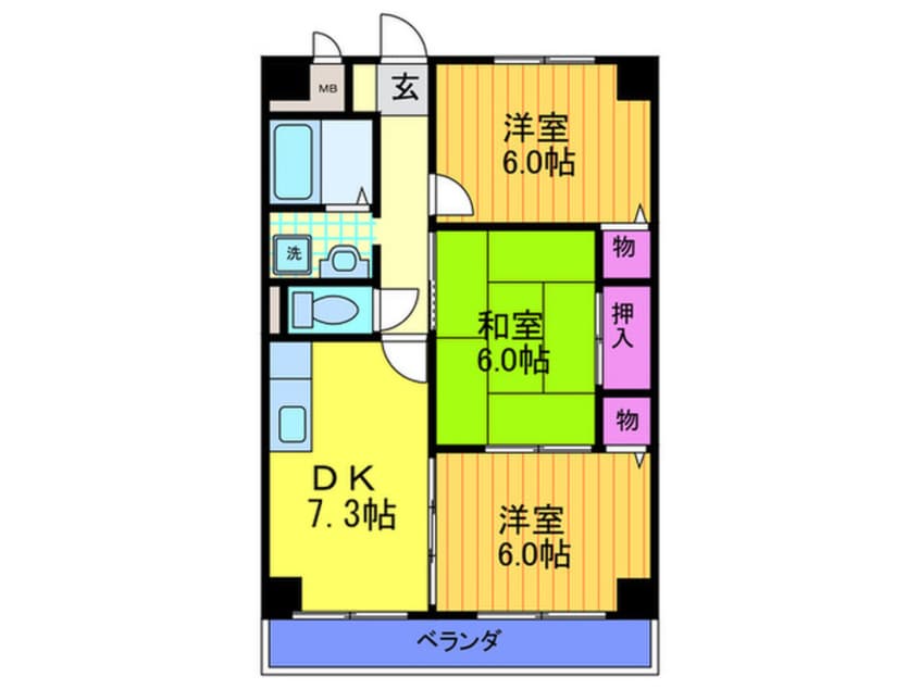 間取図 メディオグリシーナＦ