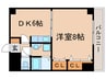 サンタウン宇治 1DKの間取り