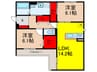 Ｄ－ｒｅｓｉｄｅｎｃｅ服部本町 2LDKの間取り