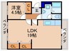 男山第4住宅316棟（506） 1LDKの間取り